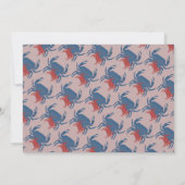 Crab Boil Party Birthday Dinner Crawfish Roze Kaart (Achterkant)