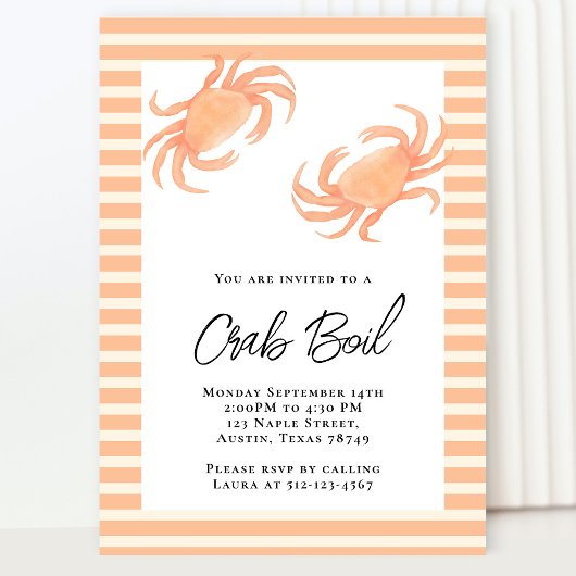 Crab Boil Party Kaart