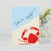 Crab Boil Party - Uitnodiging (Staand voorkant)