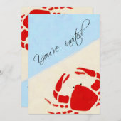 Crab Boil Party - Uitnodiging (Voorkant / Achterkant)