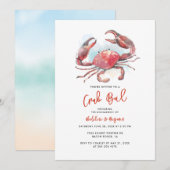 Crab Boil Seafood Engagement Party Kaart (Voorkant / Achterkant)