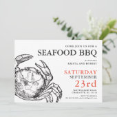 Crab Boil Seafood Party - Aangepaste uitnodiging (Staand voorkant)