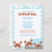 CRAB BOIL Seafood Party Bridal Shower Invitation Kaart (Voorkant)