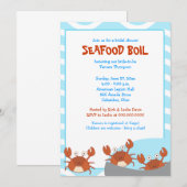 CRAB BOIL Seafood Party Bridal Shower Invitation Kaart (Voorkant / Achterkant)