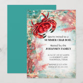 Crab Boil Seafood Summer Party Kaart (Voorkant / Achterkant)