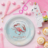 Crab Boil Seafood Summer Party Waterverf Papieren Bordje (Feest)