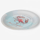 Crab Boil Seafood Summer Party Waterverf Papieren Bordje (Gekanteld)