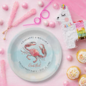 Crab Boil Seafood Summer Party Waterverf Papieren Bordje (Feest)