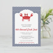 Crab Boil Summer BBQ Uitnodiging (Staand voorkant)