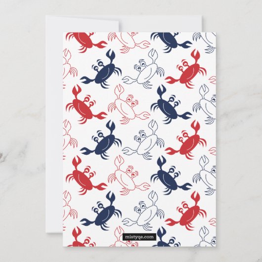 Crab Boil Summer BBQ Uitnodiging (Achterkant)