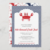 Crab Boil Summer BBQ Uitnodiging (Voorkant / Achterkant)