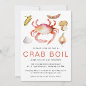 Crab Boil | Uitnodiging van de Seafood Cookout Par (Voorkant)