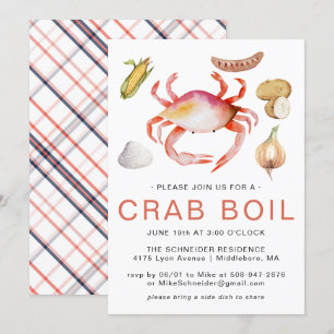 Crab Boil   Uitnodiging van de Seafood Cookout Par