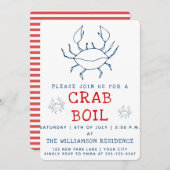 Crab Boil | Uitnodiging zomerpartij (Voorkant / Achterkant)