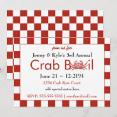 Crab Boil Uitnodigingen (Voorkant / Achterkant)