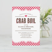Crab Boil-uitnodigingen Kaart (Staand voorkant)