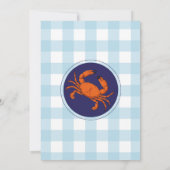 Crab Boil Verjaardagsfeestje Marine Zeevruchten Kr Kaart (Achterkant)