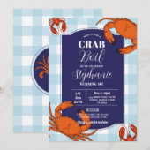 Crab Boil Verjaardagsfeestje Marine Zeevruchten Kr Kaart (Voorkant / Achterkant)