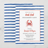 Crab Boil verlovingsfeest uitnodiging (Voorkant / Achterkant)