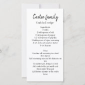 Crab boil zomerrecept bedankt je kaart (Achterkant)