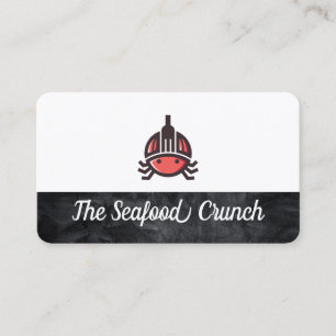 Crab Bottle Logo Visrestaurant Visitekaartje