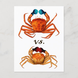 Crab Boxing Glove  Sport Humor Surreal Aankondigingskaart