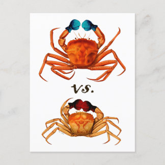 Crab Boxing Glove Sport Humor Surreal Aankondigingskaart