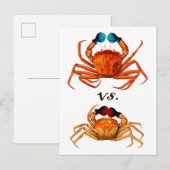 Crab Boxing Glove  Sport Humor Surreal Aankondigingskaart (Voorkant / Achterkant)