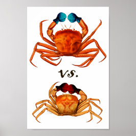 Crab Boxing Glove  Sport Humor Surreal Poster
