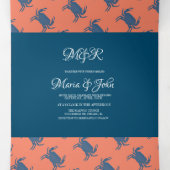 Crab Broil Boil Seafood Beach Nautical Weddenschap Drieluik Uitnodiging (Binnenkant midden)