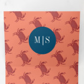 Crab Broil Boil Seafood Beach Nautical Weddenschap Drieluik Uitnodiging (Binnenzijde eerst)