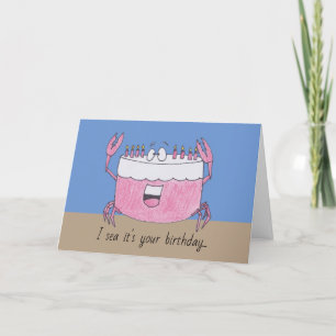 Crab Cake Birthday Card Kaart