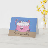 Crab Cake Verjaardag Kaart (Gele Bloem)