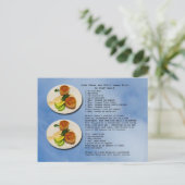 Crab Cakes Recipe Briefkaart (Staand voorkant)