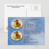 Crab Cakes Recipe Briefkaart (Voorkant / Achterkant)