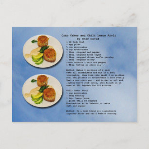 Crab Cakes Recipe Briefkaart