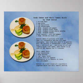 Crab Cakes Recipe Poster