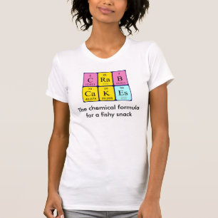Crab Cakes, shirt met periodieke zinszinnen
