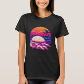 Crab Cakes Synthwave 80s Retrowave Aesthetic T-shirt (Voorkant)