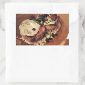Crab Cakes (voedsel en drank) Rechthoekige Sticker (Tas)
