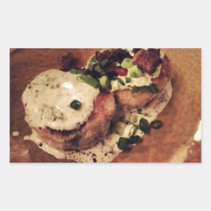 Crab Cakes (voedsel en drank) Rechthoekige Sticker