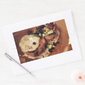 Crab Cakes (voedsel en drank) Rechthoekige Sticker (Envelop)