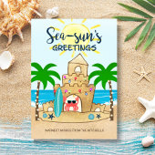 Crab Castle | Kerstmis met de tropische baardpalm Feestdagenkaart