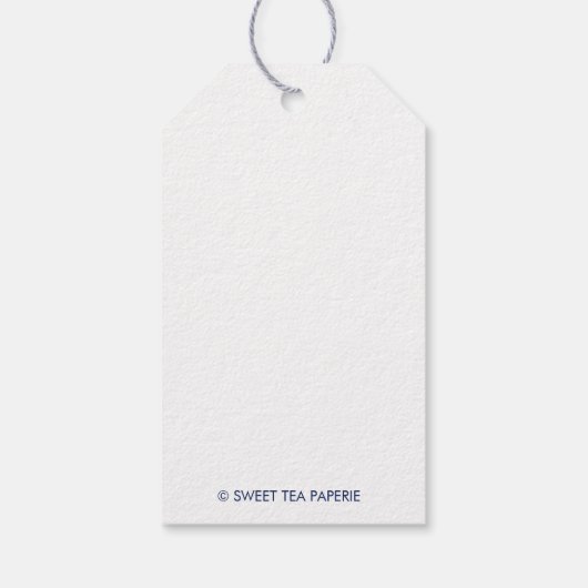 Crab Coastal Chic Custom Gift Labels Cadeaulabel (Achterkant)