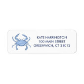 Crab Coastal Chic Retouradres Label (Voorkant)
