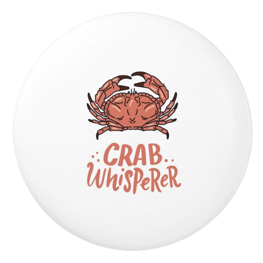 Crab Crabbing Keramische Knop (Voorkant)