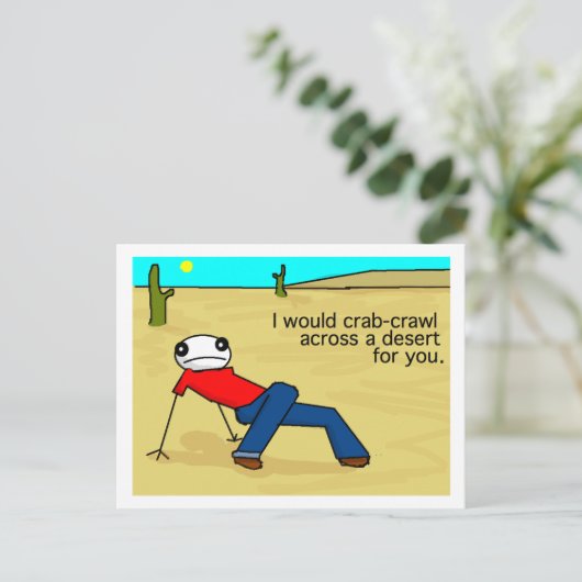 Crab Crawl Briefkaart (Staand voorkant)