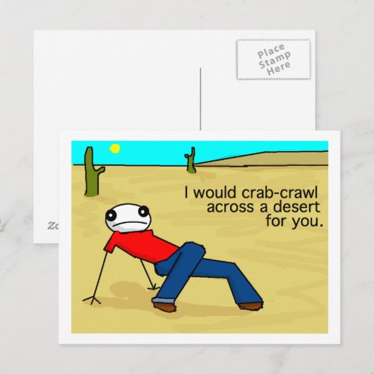 Crab Crawl Briefkaart (Voorkant / Achterkant)