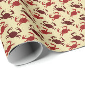 Crab Crustacean Ocean Zee Pattern Cadeaupapier (Rol Hoek)