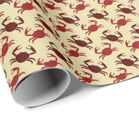 Crab Crustacean Ocean Zee Pattern Cadeaupapier (Rol Hoek)